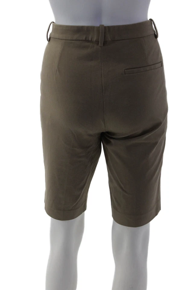 Pantalones Cortos Chinos Theory Unisex Marrón Gancho y Ojo Talla 2 Foto 3 de 4