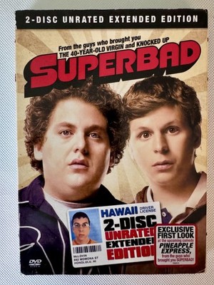 Superbad 2-Disc Unrated Extended Edition DVD Set Slipcover Seth Rogen Jonah Hill