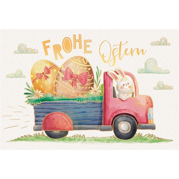 Ostern - Naturkarton - GlüCkwunschkarte Im Format 11,5 X 17 Cm Mit Umschlag - Ha-image