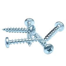 #8 x 1" Deep Thread Phillips Pan Head Screw Zinc Plated