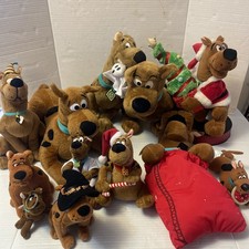 Vintage Scooby Doo Plush Lot C 6 Med/ Large, 6 Smaller Hanna Barbera Stuffed Toy