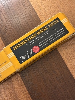 VTG Eberhard Faber w/ Box (6) Unsharpened Lead MONGOL Drawing Pencils #481 4H 