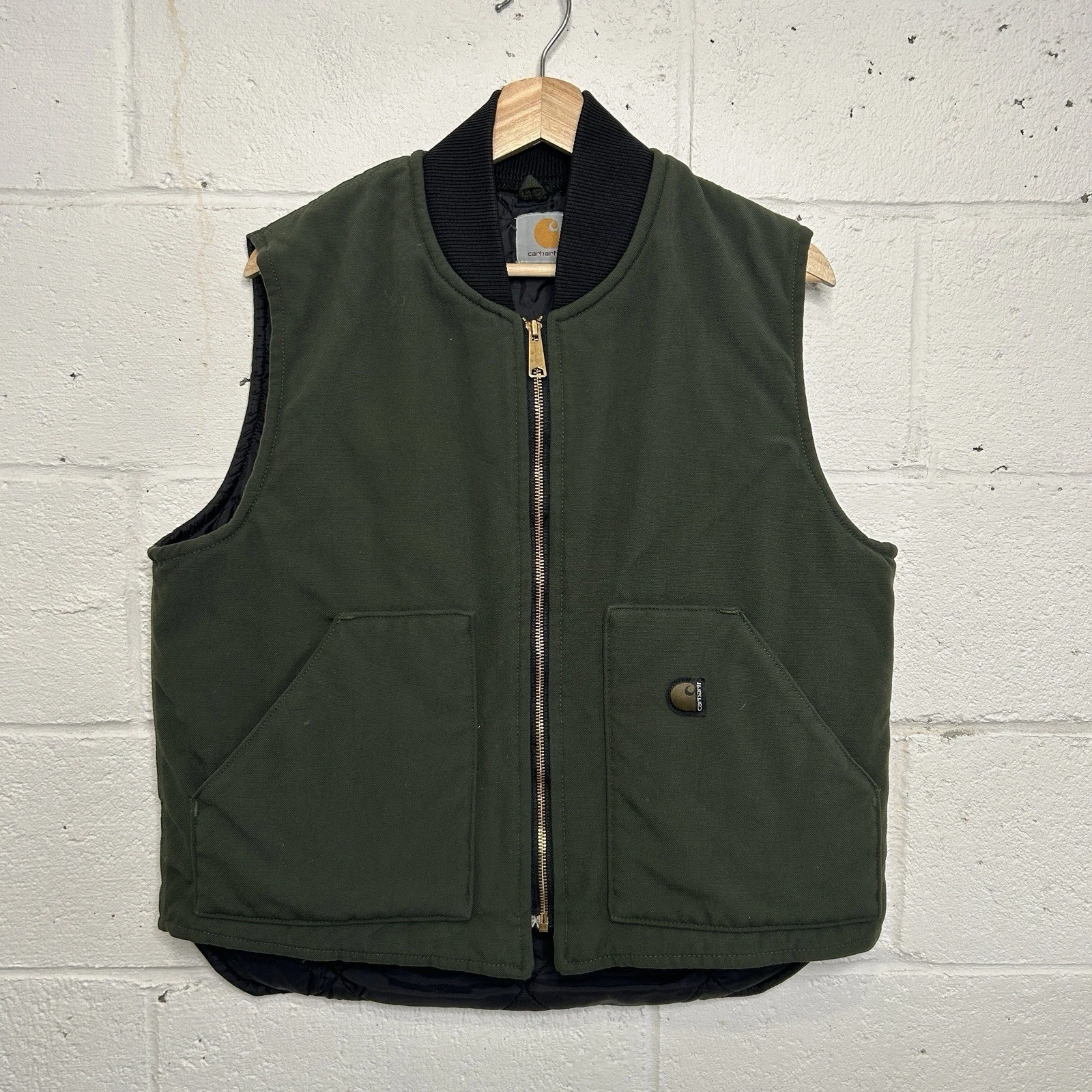 Vintage Carhartt Delustered Quilted Artic Vest “Olive” V17 OLV Men’s Medium