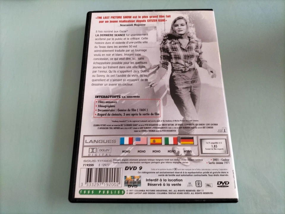 La Dernière Séance - DVD - Peter Bogdanovich - Photo 2/2