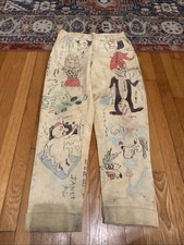 Vintage 1960 Senior Cords Crawfordsville Indiana Hand Drawn Pants Size 30/29