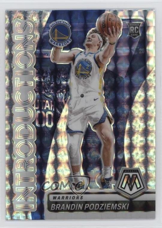 2023-24 Panini Mosaic Introductions Prizm Brandin Podziemski #16 Rookie RC 14rh