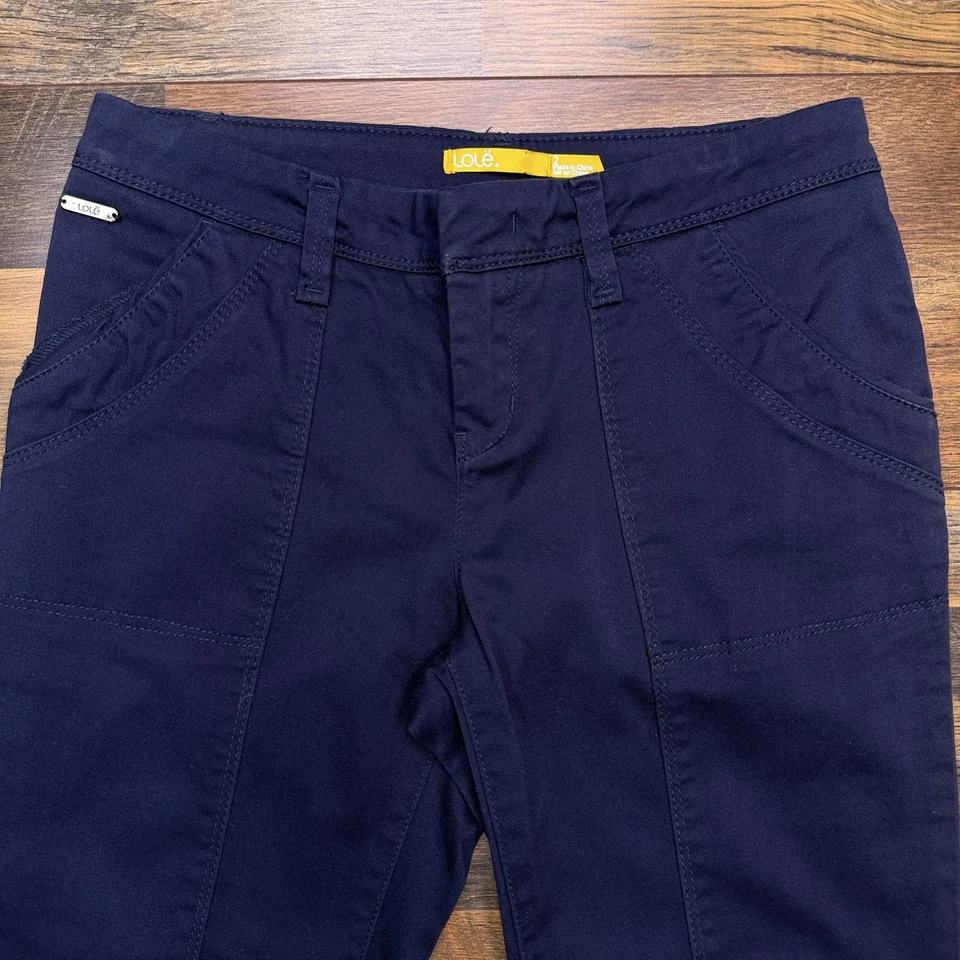 Pantalones ajustados Lole para mujer 2 azul marino tiro medio elásticos Foto 3 de 4