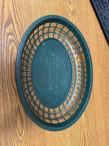 New Green Plastic Food Baskets 12"x9"x1.5"