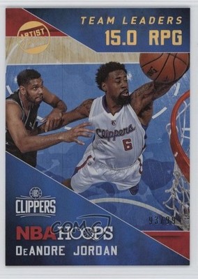 2015 Panini NBA Hoops Team Leaders Artist Proof Holo 93/99 DeAndre Jordan 1p0e