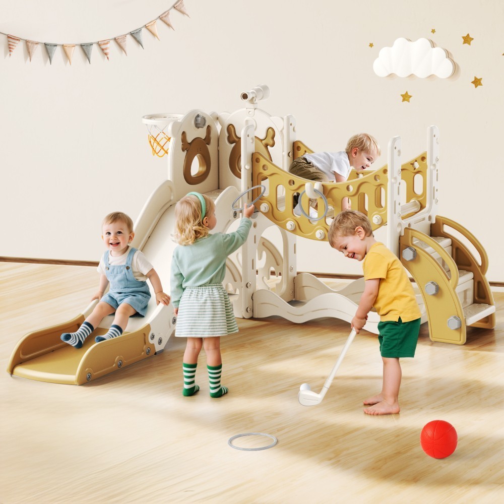 10 in1 Toddler Slide Playset for Kids Indoor/Outdoor for Tod