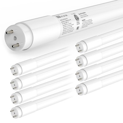 JESLED 8 Pack T8 LED Bulbs 4Foot, 14W 2450LM 4000K, Single or Double End Powe...