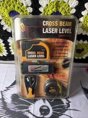 Performance Tool Cross Beam Laser Level Combo Pack W5745 W5737 Stud Finder Kit