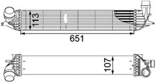 MAHLE Ladeluftkühler für Renault Laguna III Grandtour KT0/1 DT0/1 BT0/1