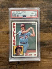 1984 Topps Nestle Mike Schmidt PSA 10 Hand Cut Baseball Card #700 HOF Phillies