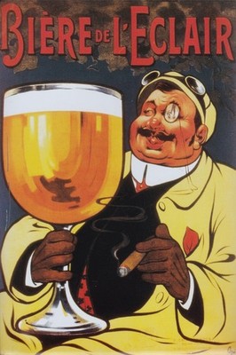 Vintage 'Bière de L'Eclair' Poster   - 24x36  - 200gsm Paper ️ Hi-Res  Print
