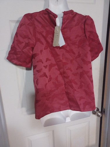Elegant Red Women's Top - Picture 2 of 3