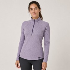 Patagonia Women's S Capilene Midweight Baselayer Quarter Zip Long Sleeve Purple