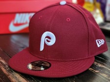 New Era 5950 Made in USA Philadelphia Phillies Retro TBTC Maroon Fitted Hat Men