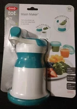 OXO Tot Mash Maker Teal Turns Adult Food To Baby Food New 