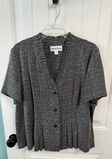 Two Piece Danny & Nicole Black And White Top And Black Pants Size 18 Classy Set