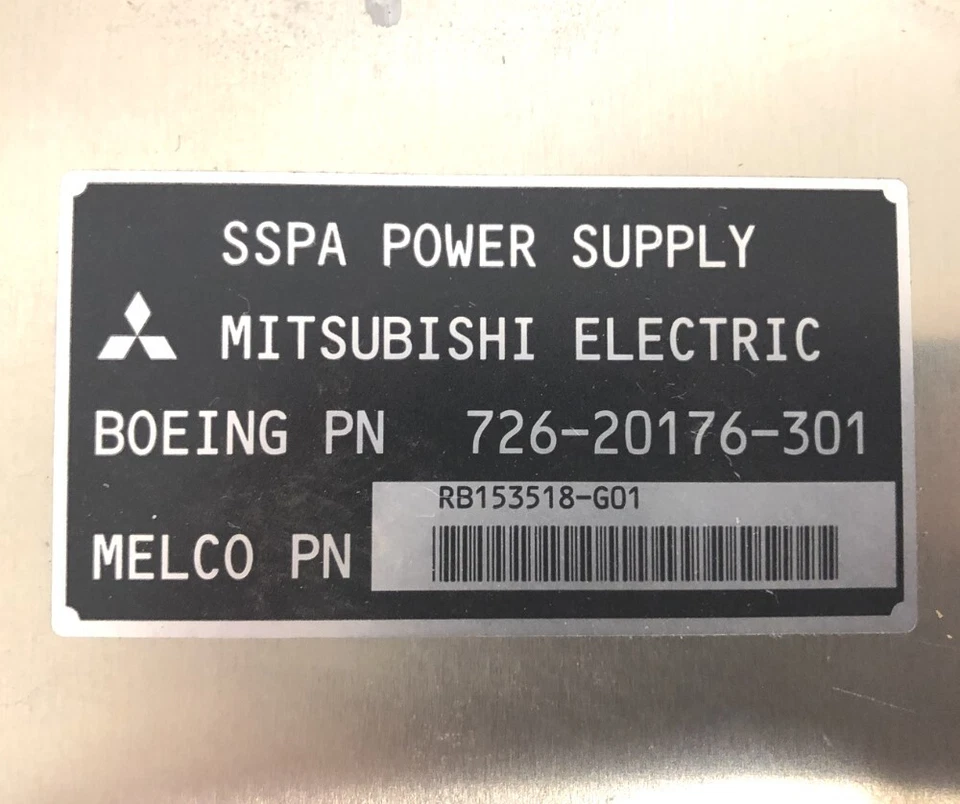 Unidad de fuente de alimentación Boeing Aircraft SSPA 726-20176-301 Foto 3 de 3