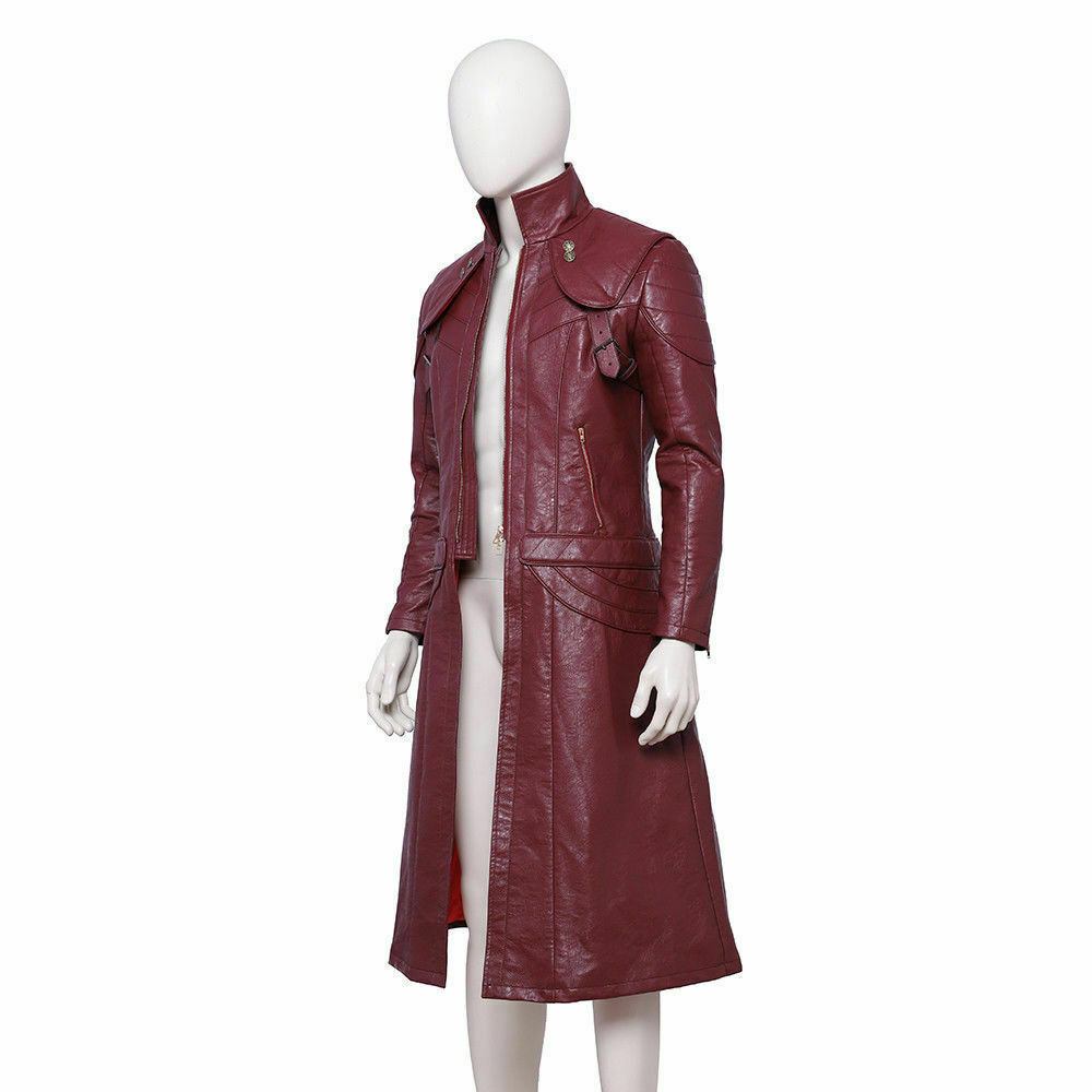 DFYM Devil May Cry V 5 Dante DMC 5 Cosplay Leather Long Jacket Coat Unisex image 7