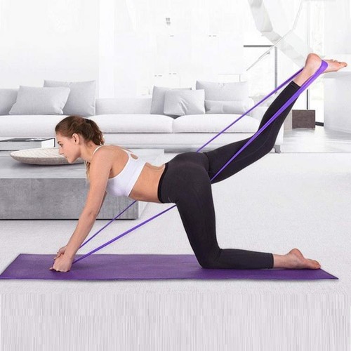 BANDA ELASTICA FITNESS BANDE RESISTENZA ALLENAMENTO YOGA PILATES 1500X150X0.35MM - Foto 5 di 7