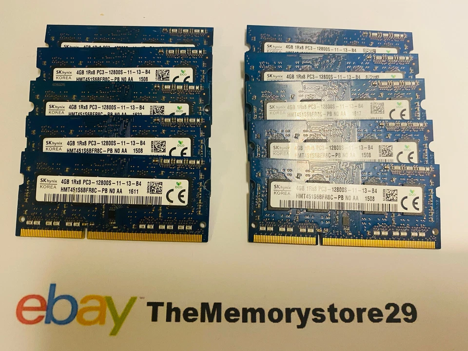 10 x 4GB Hynix DDR3 PC3-12800  1.5v laptop memory Ram 204 pin - Image 4 of 4
