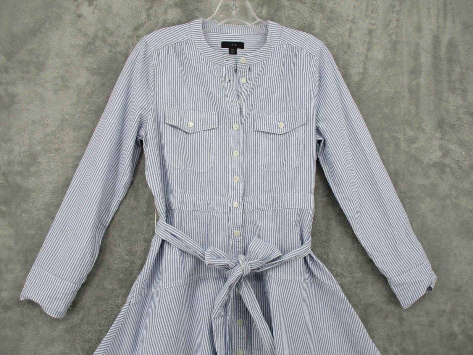VETEMENTS J Crew Camicia Abito Donna 6 Petite Oxford Linea A Righe Nautica Cintura Preppy