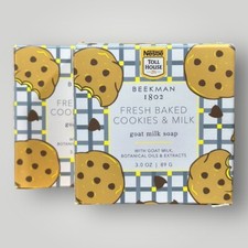  2 Beekman 1802 Goat Milk Soap - Toll House Fresh Baked Cookies  Milk
