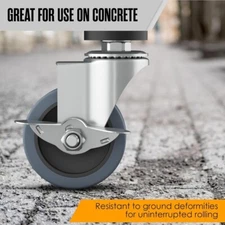 Set of 4 wivel Caster Wheels 3 In Heavy Duty Threaded Stem Casters With Brakes