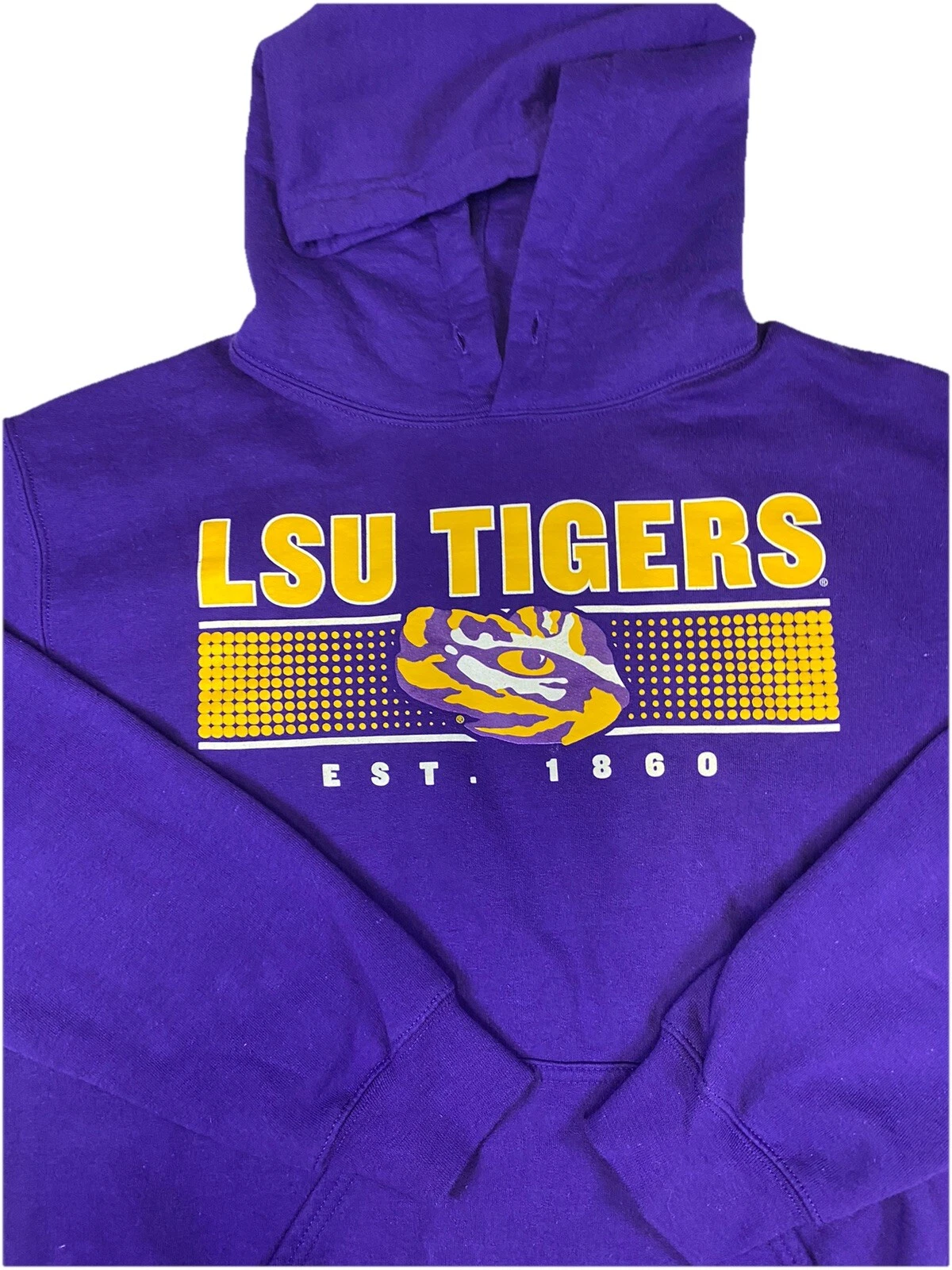 VETEMENTS Felpa con cappuccio felpa con cappuccio viola LSU TIGERS Louisiana State University piccola