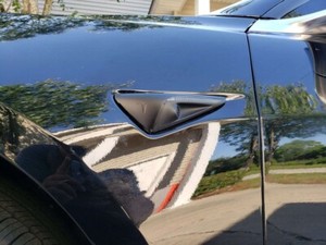 Details About Side Camera Trim Chrome Delete Vinyl Blackout Kit For 2017 20 Tesla Model 3