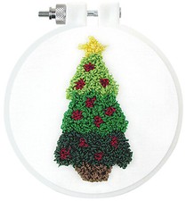 Punch Needle Kit  Design Works Christmas Tree w/Hoop DW242