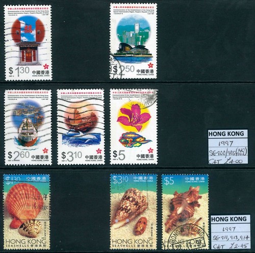 Hong Kong Stamps 1997 Part Set SG900/905 No 901, + SG911,913,914 Used Cat £6.45 - 第 1/1 張圖片