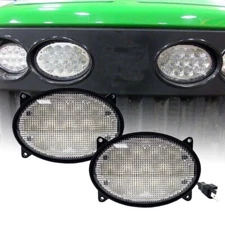 LED Oval Headlights for John Deere Tractor 8230T, 8330T, 8430T OE RE260102