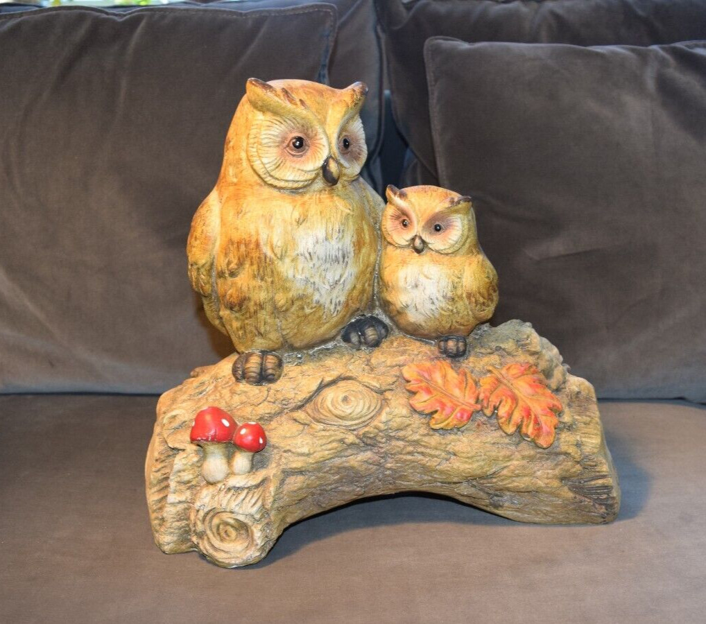 EULEN Paar Gartendeko - Symbol der Weisheit - Geschenkidee - Mutter/Vater + Kind