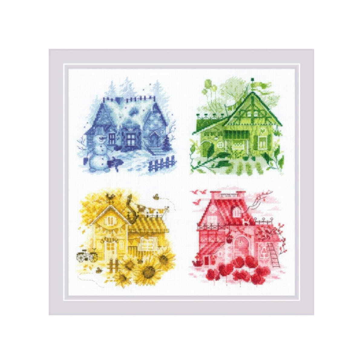 Riolis counted cross stitch kit ""Happy Street"", 30x30cm, DIY