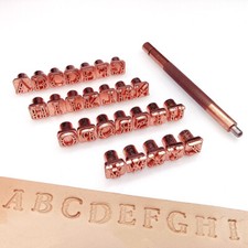 Leather craft 9mm Fancy Alphabet Stamp Punch Tool with handle 26pcs Letters/set