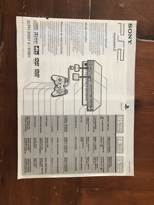 ORIGINAL SONY PLAYSTATION•2/PS2 CONSOLE INSTRUCTION MANUAL (SCPH