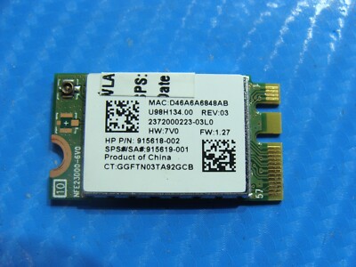 HP 15-bs013dx 15.6'' Genuine Laptop Wireless WiFi Card 915618-002 RTL8723DE