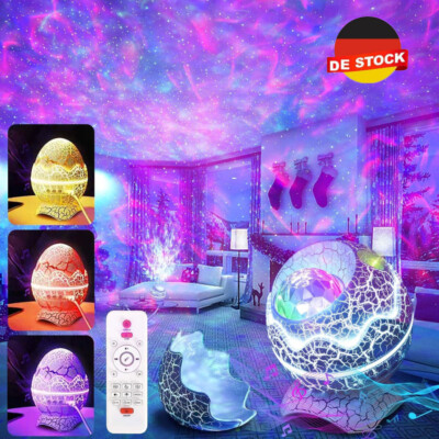 LED Aurora Sternenhimmel Projektor Galaxy Lampe Starry Kinder Nachtlicht Dino Ei