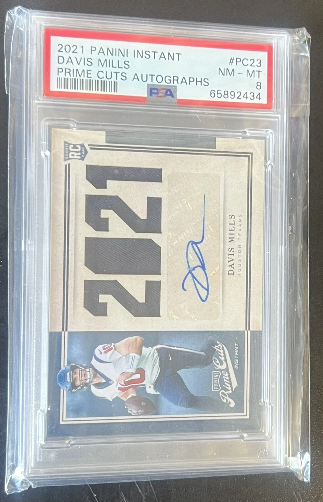 Davis Mills Panini Instant Prime Cuts Autographs #PC23 Base