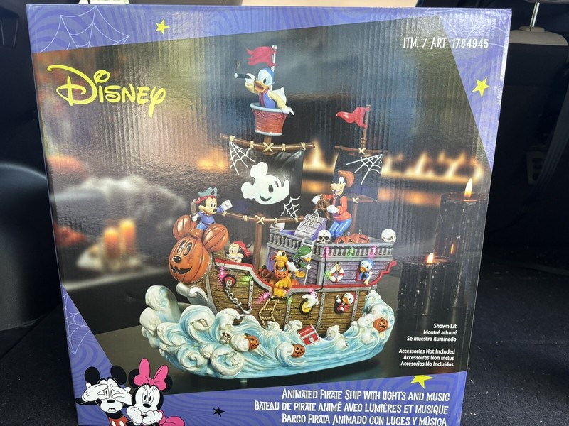 Disney Pirate Ship with Lights and Music Halloween 2024 plays haunting music