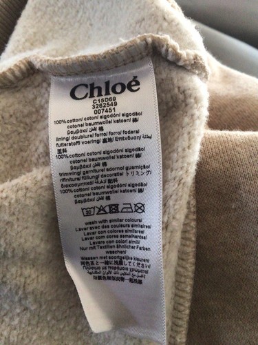 DESIGNER CHLOE GIRLS LOGO COTTON HOODIE & JOGGERS TRACKSUIT SET Size 4 - Picture 12 of 13