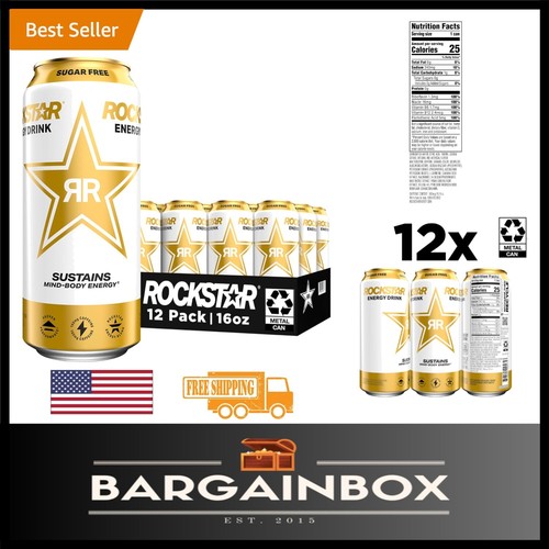 Sugar-Free Energy Drink - 12 Pack of 16 Fl Oz Cans, Fuel Your Hustle
