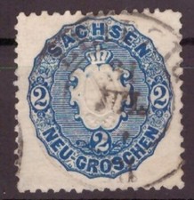 Altdeutschland Sachsen MiNr 22 gestempelt Leipzig tiefst gepr&uuml;ft Rismundo