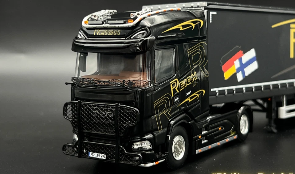 DAF XG+ 4x2 curtainside trailer 3 axle "Philipp Reich" WSI truck models 1:50 - Image 2 of 4
