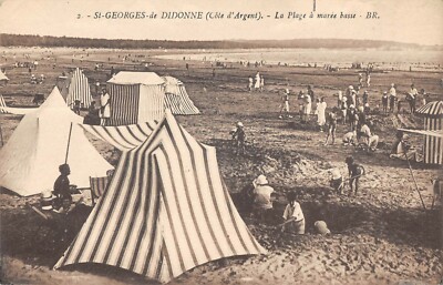 Old postcard 17 Saint Georges de Didonne La Plage a Maree Risinge