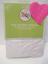 NWT Circo WHITE Collection Window Valance 15" Drop